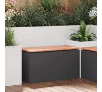 vidaXL Panchina da Giardino Nero 80 x 40 x 43 cm Acciaio, Giardino e Terrazza, Panchina Moderna da Esterno, Mobili da Patio Durevoli e Stilosi per Relax e Ritrovi