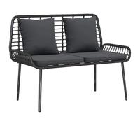 vidaXL Panchina da Giardino Nero, Antracite 109 x 63 x 83 cm
