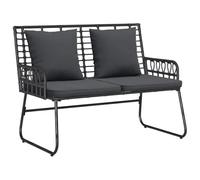 vidaXL Panchina da Giardino - Seduta Esterna, Mobili per Patio, Set in Rattan, Lounge ergonomica Moderna