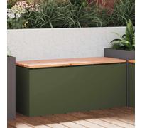 vidaXL Panchina da giardino Oliver verde 100 x 40 x 43 cm Acciaio