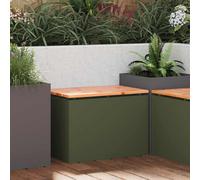 vidaXL Panchina da giardino Oliver verde 60 x 40 x 43 cm Acciaio