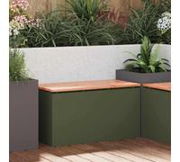 vidaXL Panchina da giardino Oliver verde 80 x 40 x 43 cm Acciaio