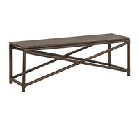 vidaXL Panchina da Giardino Panca da Esterni Sedile per Cortile Seduta Arredo da Giardino Mobili da Esterni 120 cm in Polyrattan Marrone