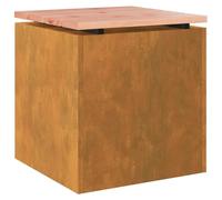 vidaXL Panchina da Giardino Ruggine 40 x 40 x 43 cm Acciaio corten, Giardino e Terrazza, Panchina Moderna da Esterno, Mobili da Patio Durevoli e Stilosi per Relax e Ritrovi