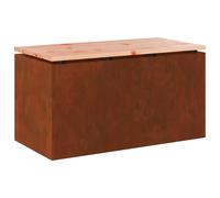 vidaXL Panchina da Giardino Ruggine 80 x 40 x 43 cm Acciaio corten, Giardino e Terrazza, Panchina Moderna da Esterno, Mobili da Patio Durevoli e Stilosi per Relax e Ritrovi
