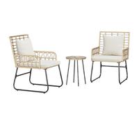 vidaXL Panchina da Giardino - Seduta Esterna Smart per Il Tuo Patio, Set in Rattan con Design Lounge Moderno e Confortevole