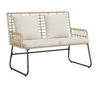 vidaXL Panchina da Giardino - Un Comodo Posto per Il Tuo Patio, terrazza o Giardino. Questo Set Moderno in Rattan è Perfetto per Rilassarsi.