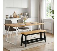 vidaXL Panchina da pranzo EKAI Nero 91,5 x 29 x 45,5 cm