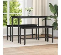 vidaXL Panchina da pranzo Rovere Nero 100 x 32,5 x 48,5 cm