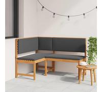 vidaXL Panchina d'angolo da giardino Marrone 140 x 100 x 91cm