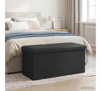 vidaXL Panchina di stoccaggio pieghevole Grigio PVC