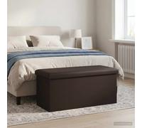 vidaXL Panchina di stoccaggio pieghevole Marrone PVC