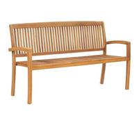 VIDAXL - Panchina Giardino Impilabile 3 Posti 159 cm Legno Massello Teak