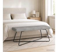 vidaXL panchina Grigio Chiaro 110 x 40 x 45 cm Velluto