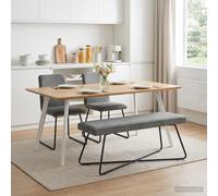 vidaXL panchina Grigio Scuro 110 x 40 x 45 cm Velluto