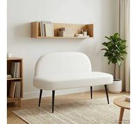 vidaXL Panchina imbottita con schienale Bianco 110 x 60 x 76 cm