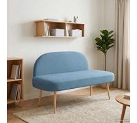 vidaXL Panchina imbottita con schienale Blu 110 x 60 x 76 cm