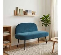 vidaXL Panchina imbottita con schienale Blu 110 x 60 x 76 cm Velluto