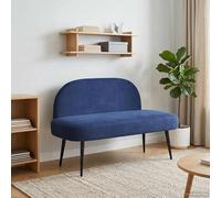 vidaXL Panchina imbottita con schienale Blu Polizia 110 x 60 x 76 cm