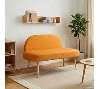 vidaXL Panchina imbottita con schienale Giallo scuro 110 x 60 x 76 cm