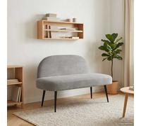 vidaXL Panchina imbottita con schienale Grigio chiaro 110 x 60 x 76 cm