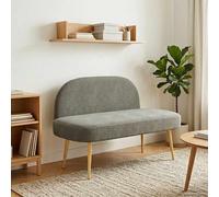 vidaXL Panchina imbottita con schienale Grigio chiaro 110 x 60 x 76 cm