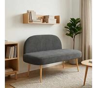 vidaXL Panchina imbottita con schienale Grigio scuro 110 x 60 x 76 cm