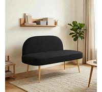 vidaXL Panchina imbottita con schienale Nero 110 x 60 x 76 cm
