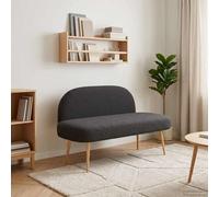 vidaXL Panchina imbottita con schienale Nero 110 x 60 x 76 cm Bouclé