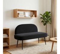 vidaXL Panchina imbottita con schienale Nero 110 x 60 x 76 cm Velluto