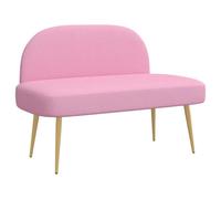vidaXL Panchina imbottita con schienale Rosa 110 x 60 x 76 cm
