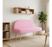 vidaXL Panchina imbottita con schienale Rosa 110 x 60 x 76 cm, Panca moderna per salotto, imbottita in schiuma, struttura in compensato, facile da montare, divano per due