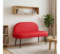 vidaXL Panchina imbottita con schienale Rosso 110 x 60 x 76 cm