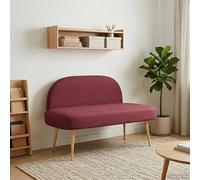 vidaXL Panchina imbottita con schienale Rosso vino 110 x 60 x 76 cm