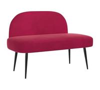 vidaXL Panchina imbottita con schienale Rosso vino 110 x 60 x 76 cm, Panchina in velluto moderno, comoda con imbottitura, pratica e minimalista per il tuo salotto