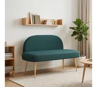 vidaXL Panchina imbottita con schienale Verde scuro 110 x 60 x 76 cm