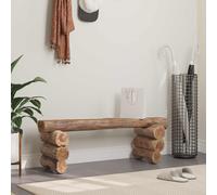 vidaXL panchina Naturale 110 x 30 x 34 cm Legno di teak solido