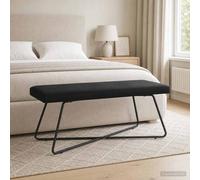 vidaXL panchina Nero 110 x 40 x 45 cm Velluto