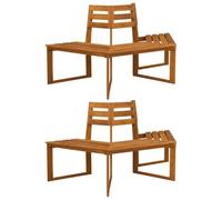 vidaXL Panchina per Alberi 2 pz 160 x 140 x 86 cm