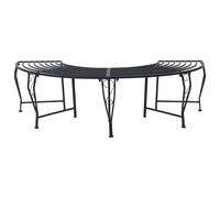 vidaXL Panchina per Alberi 4-Numero di posti 160 x 80 x 44 cm Acciaio