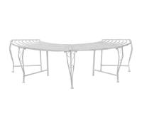 vidaXL Panchina per Alberi 4-Numero di posti 160 x 80 x 44 cm Acciaio