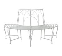 vidaXL Panchina per Alberi 4-Numero di posti 160 x 80 x 89 cm Acciaio