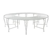 vidaXL Panchina per Alberi 8-Numero di posti Ø 160 x 44 cm Acciaio