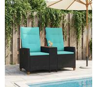 vidaXL Panchina reclinabile con tavolo 2 -Seater 126 x 65 x 112 cm