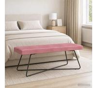 vidaXL panchina Rosa 110 x 40 x 45 cm Velluto