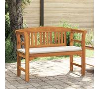 vidaXL Panchina Rosa con cuscino Bianco Crema 114 x 46 x 82,5 cm