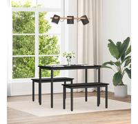 vidaXL panchina Rovere Nero 80 x 35 x 45 cm Legno multistrato