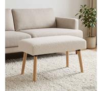 vidaXL panchina Tinta unita Crema 80 x 40 x 46 cm Bouclé