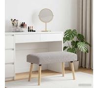 vidaXL panchina Tinta unita Grigio Chiaro 80 x 40 x 46 cm Bouclé, Panca moderna, arredo trendy, soluzione comoda per soggiorno, sala da pranzo, corridoio e camera