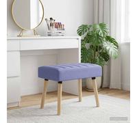 vidaXL Panchina trapuntata a canale Blu jeans 60 x 40 x 45 cm Tessuto, Panca rettangolare moderna, imbottitura a canali, elegante arredamento, versatile per corridoio, soggiorno, sala da pranzo
